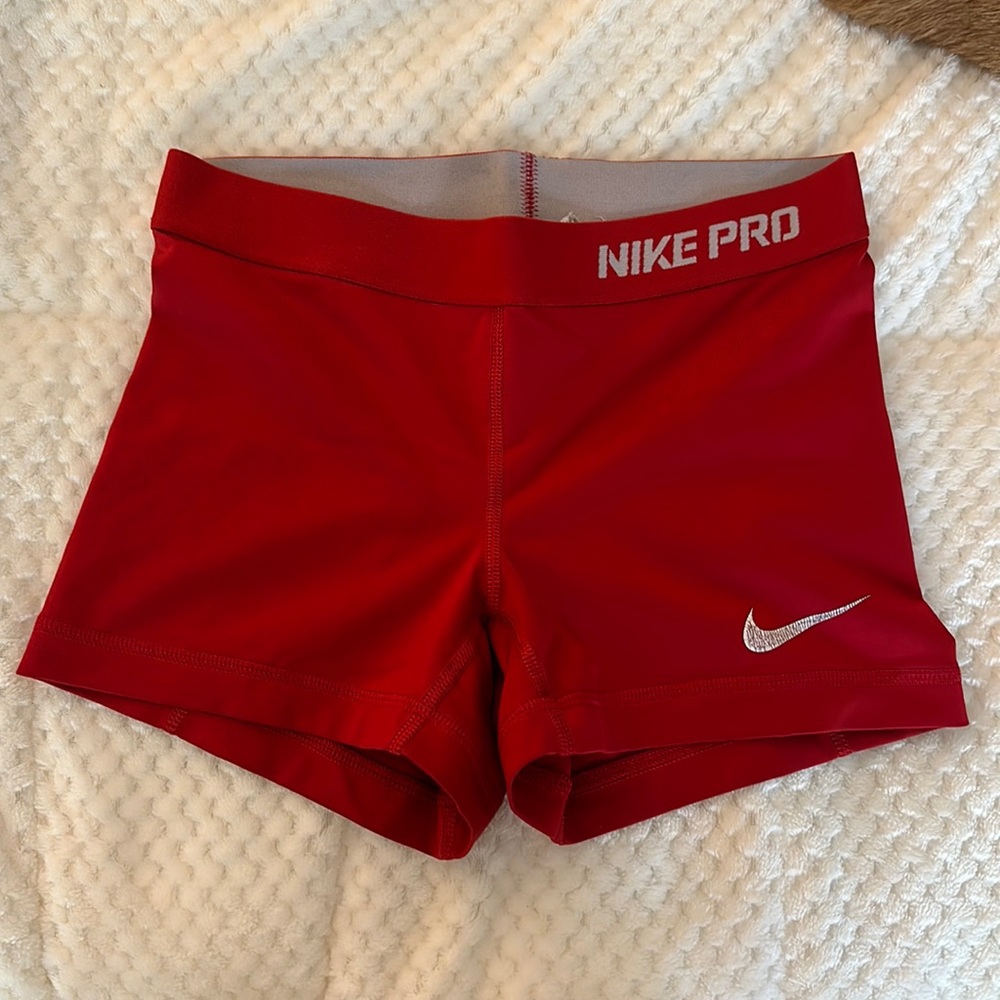 Red Nike Pro spandex